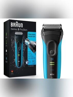 Braun Series 3 ProSkin Electric Shaver for Men - Blue/Black
